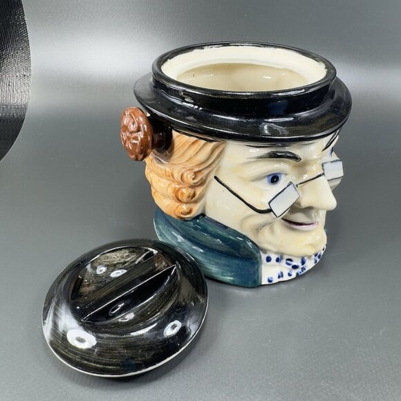 Wales China Japan Toby Character Biscuit Holder Container Jar Ceramic Japan VTG - Picture 13 of 14